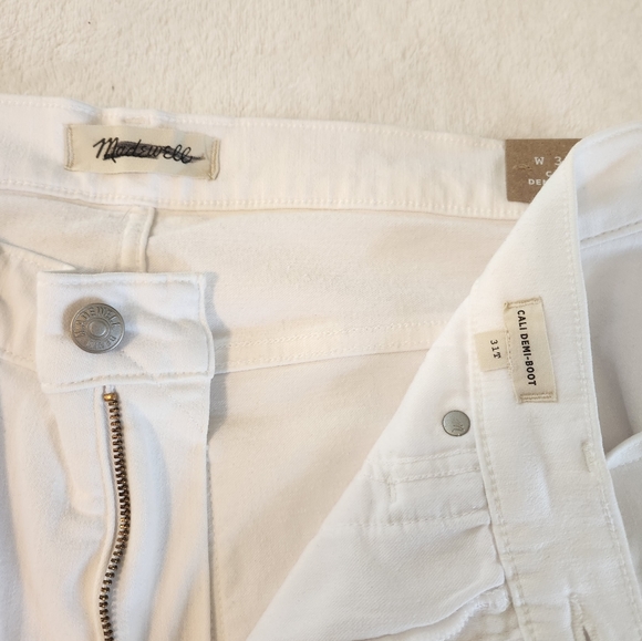 NWT Tall Madewell Cali demi-boot white jeans - Picture 4 of 7